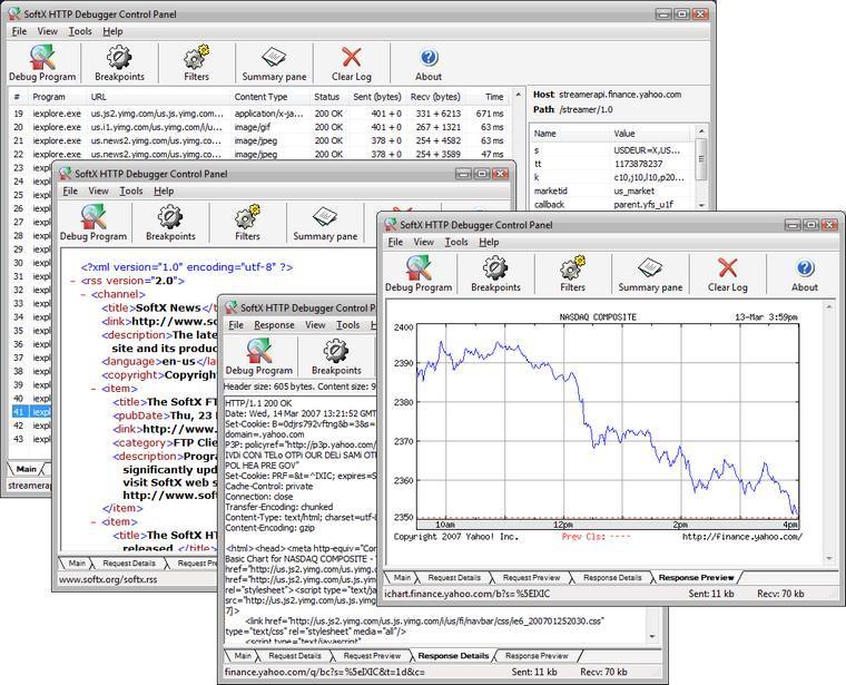 SoftX HTTP Debugger Screenshot